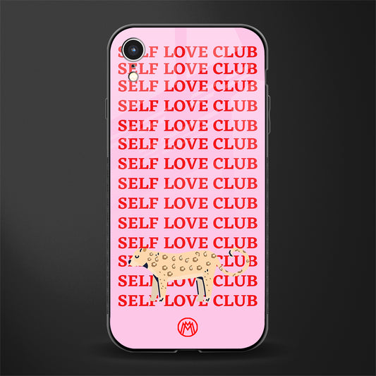 self love club glass case for iphone xr image