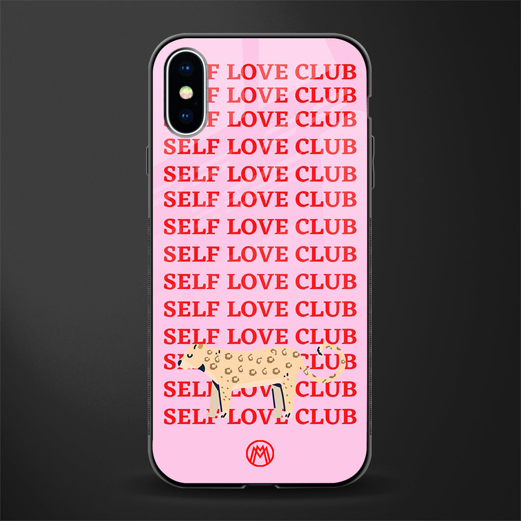 self love club glass case for iphone xs image