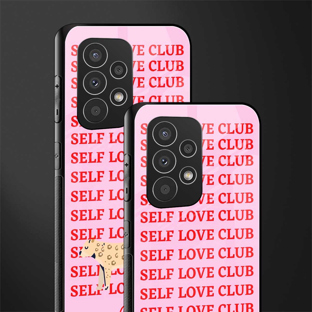 self love club back phone cover | glass case for samsung galaxy a73 5g