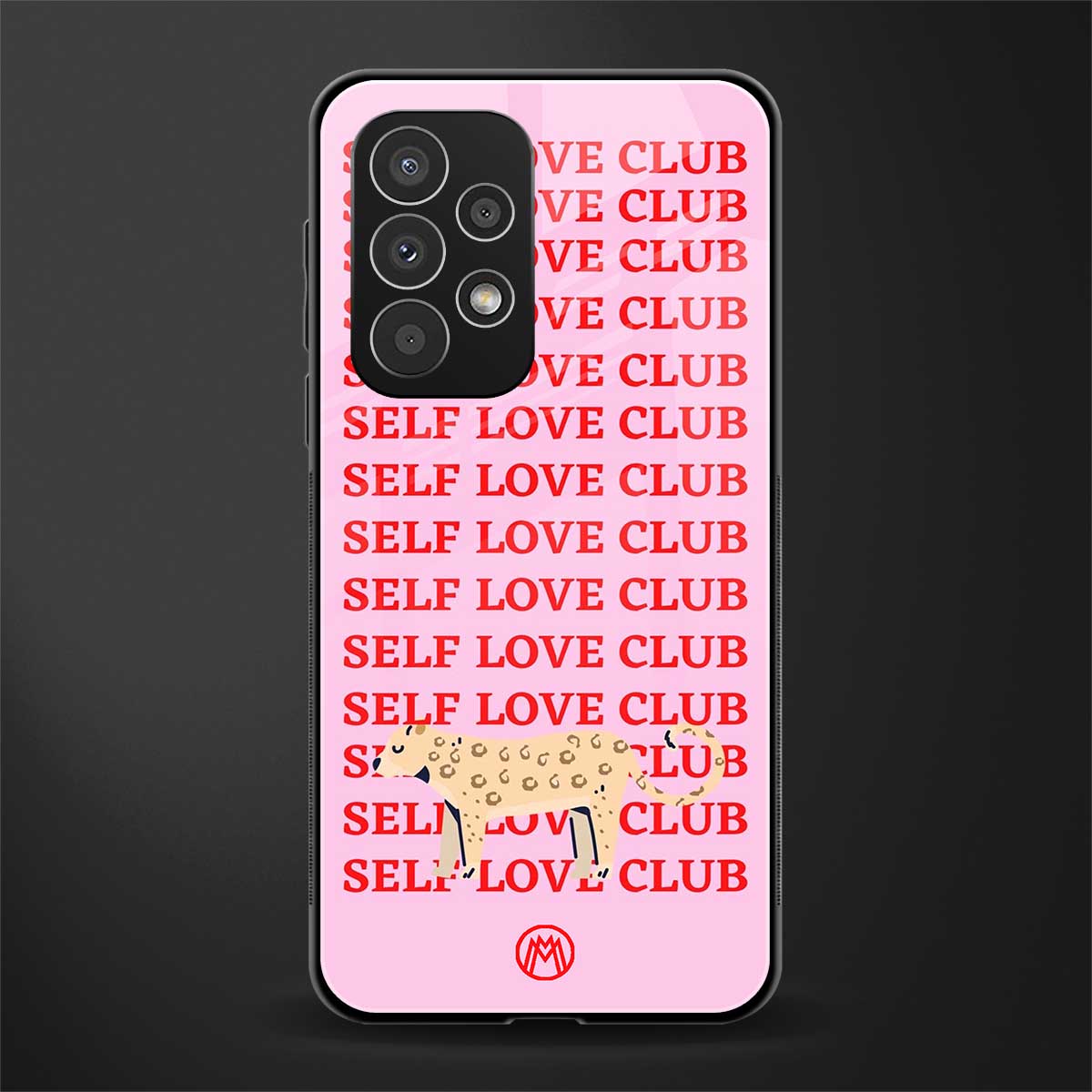self love club back phone cover | glass case for samsung galaxy a73 5g