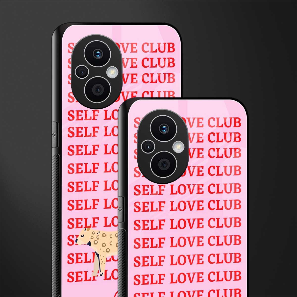 self love club back phone cover | glass case for oppo f21 pro 5g