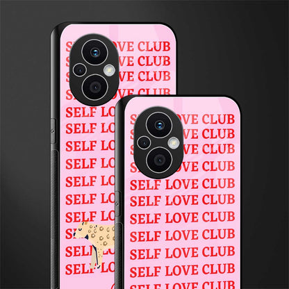 self love club back phone cover | glass case for oppo f21 pro 5g