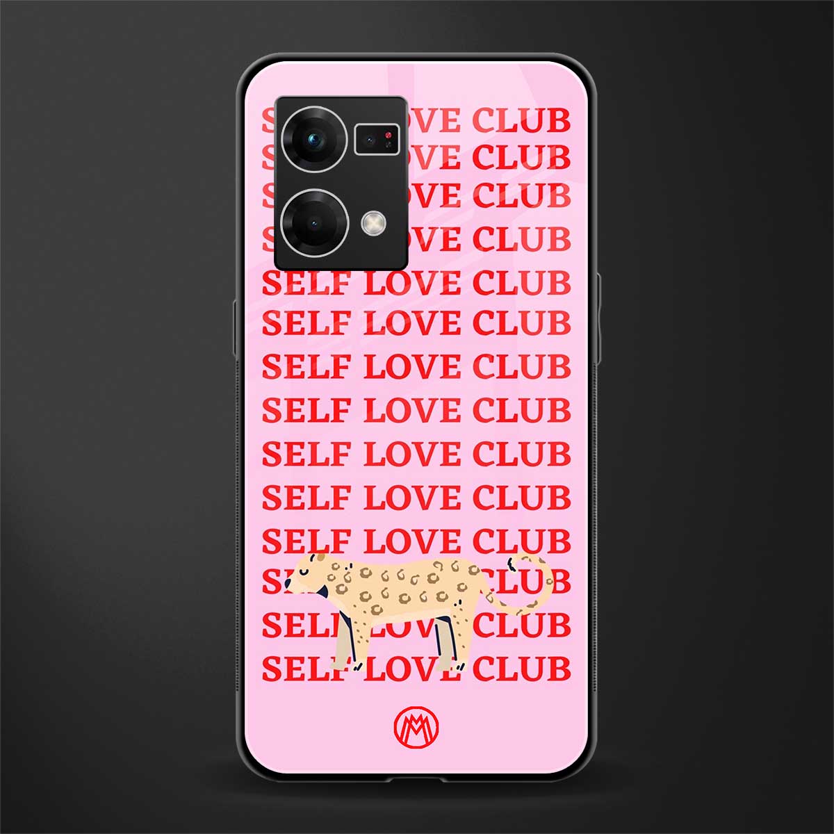 self love club back phone cover | glass case for oppo f21 pro 4g
