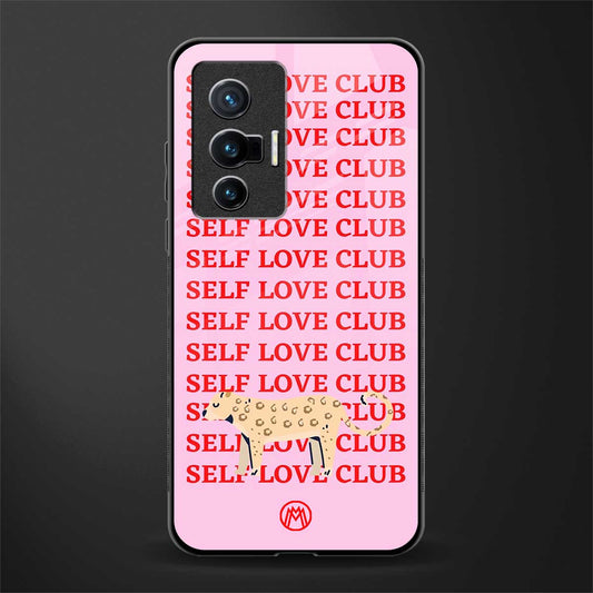 self love club glass case for vivo x70 image