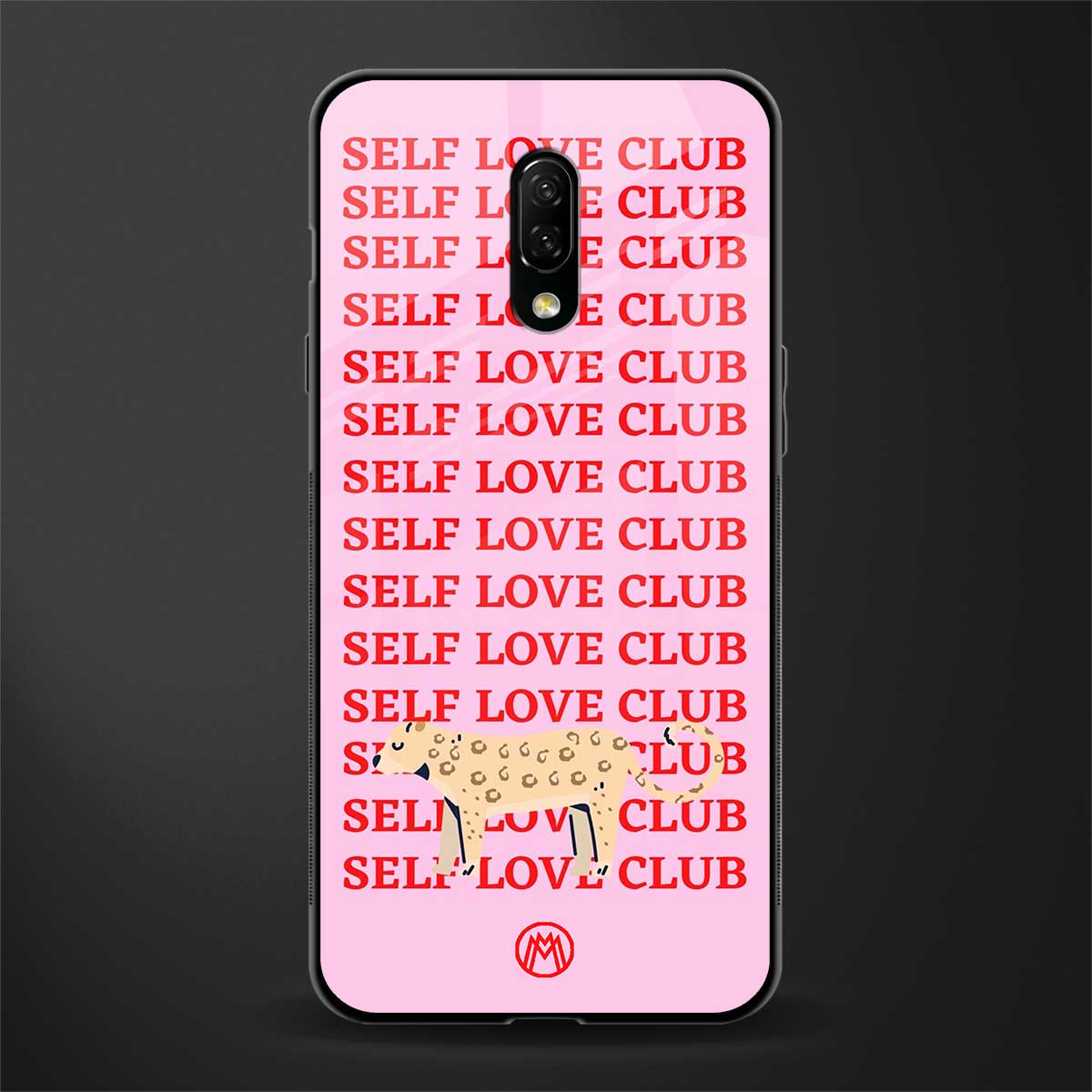 self love club glass case for oneplus 7 image