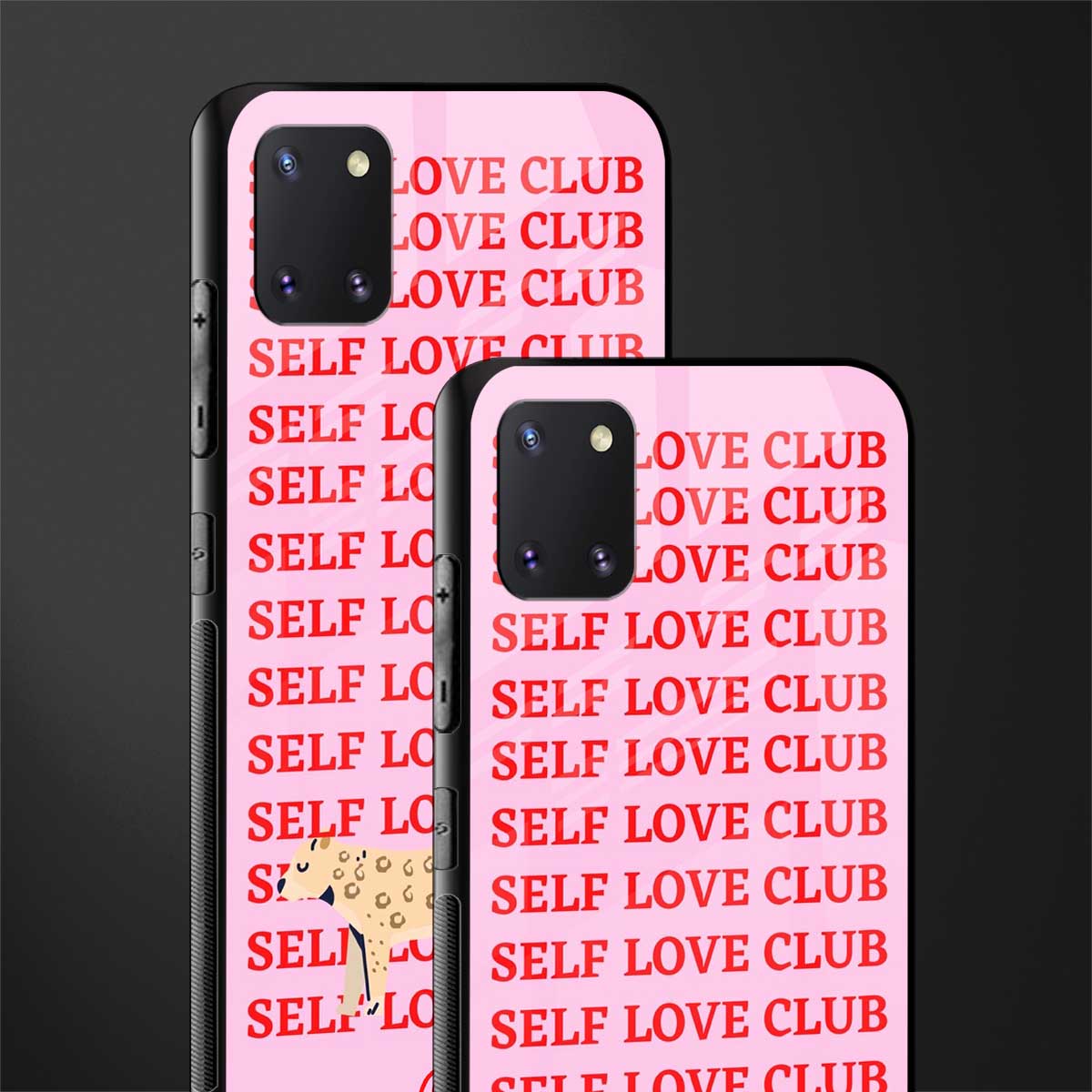 self love club glass case for samsung a81 image-2