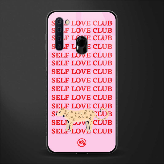 self love club glass case for samsung a21 image