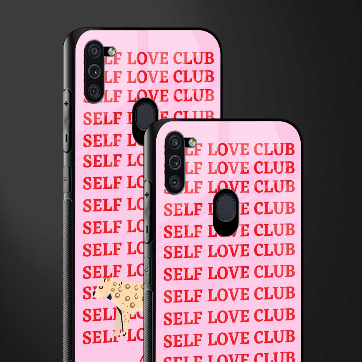 self love club glass case for samsung a11 image-2