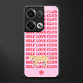 self love club back phone cover | glass case for oppo reno 8