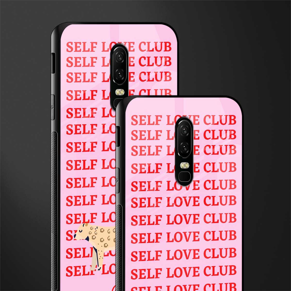 self love club glass case for oneplus 6 image-2