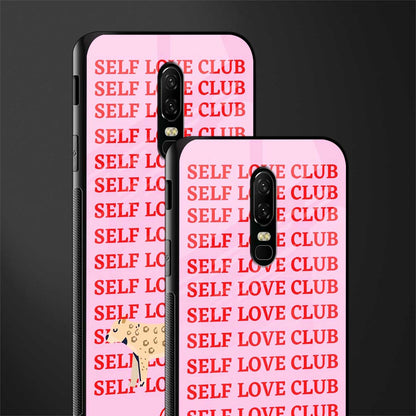 self love club glass case for oneplus 6 image-2