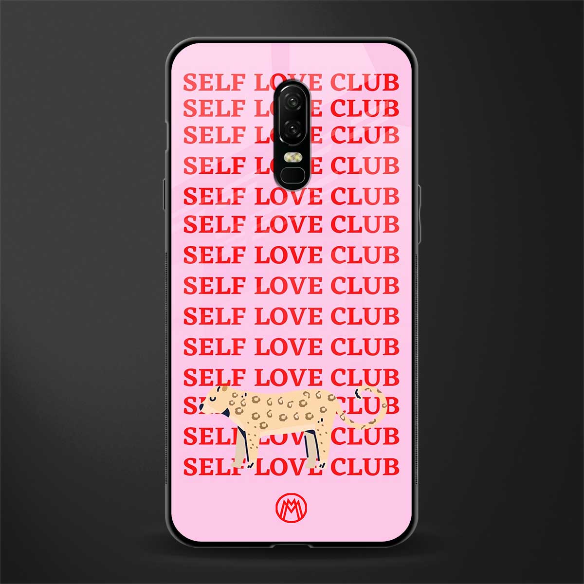self love club glass case for oneplus 6 image