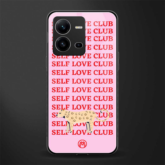 self love club back phone cover | glass case for vivo v25-5g