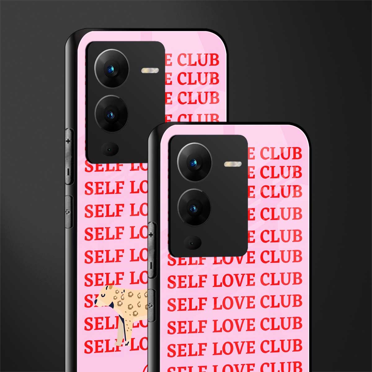 self love club back phone cover | glass case for vivo v25 pro 5g