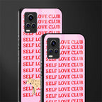 self love club back phone cover | glass case for vivo v21e 4g