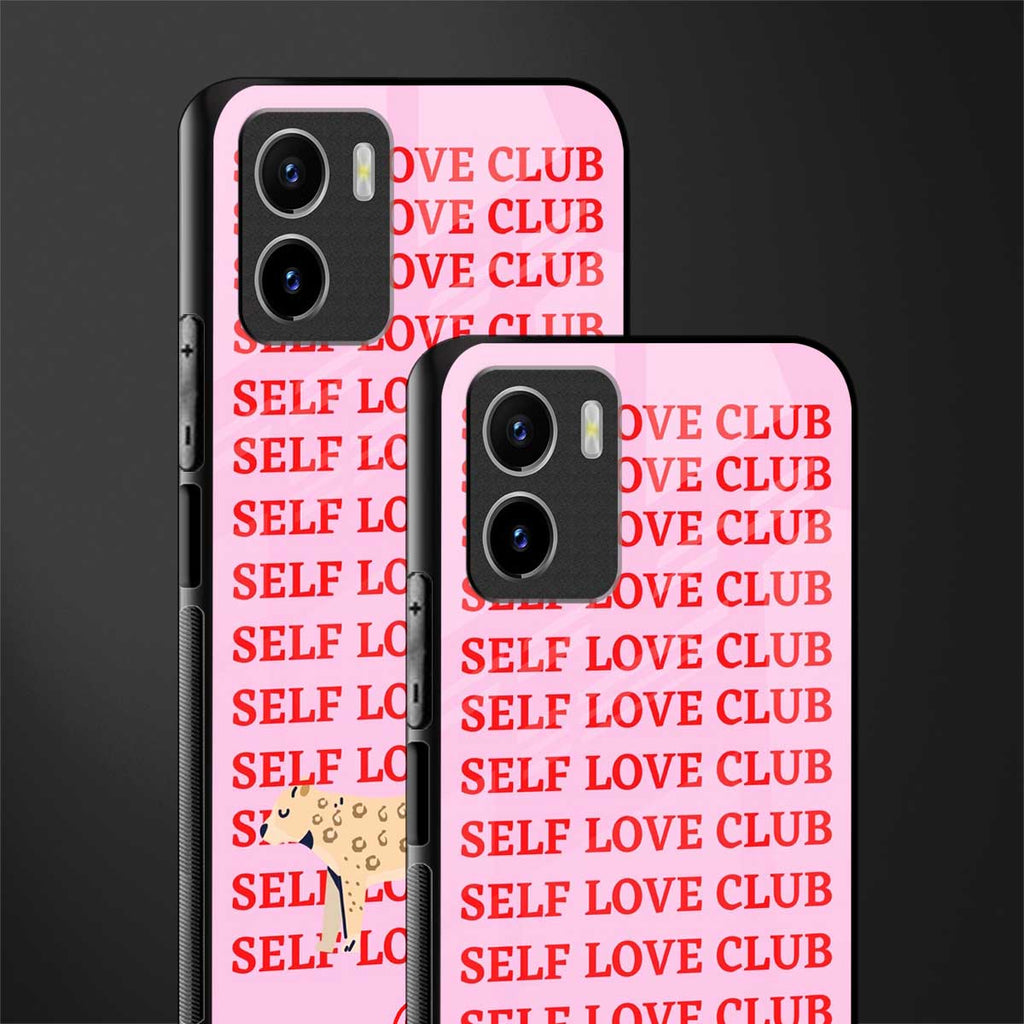 self love club back phone cover | glass case for vivo y72