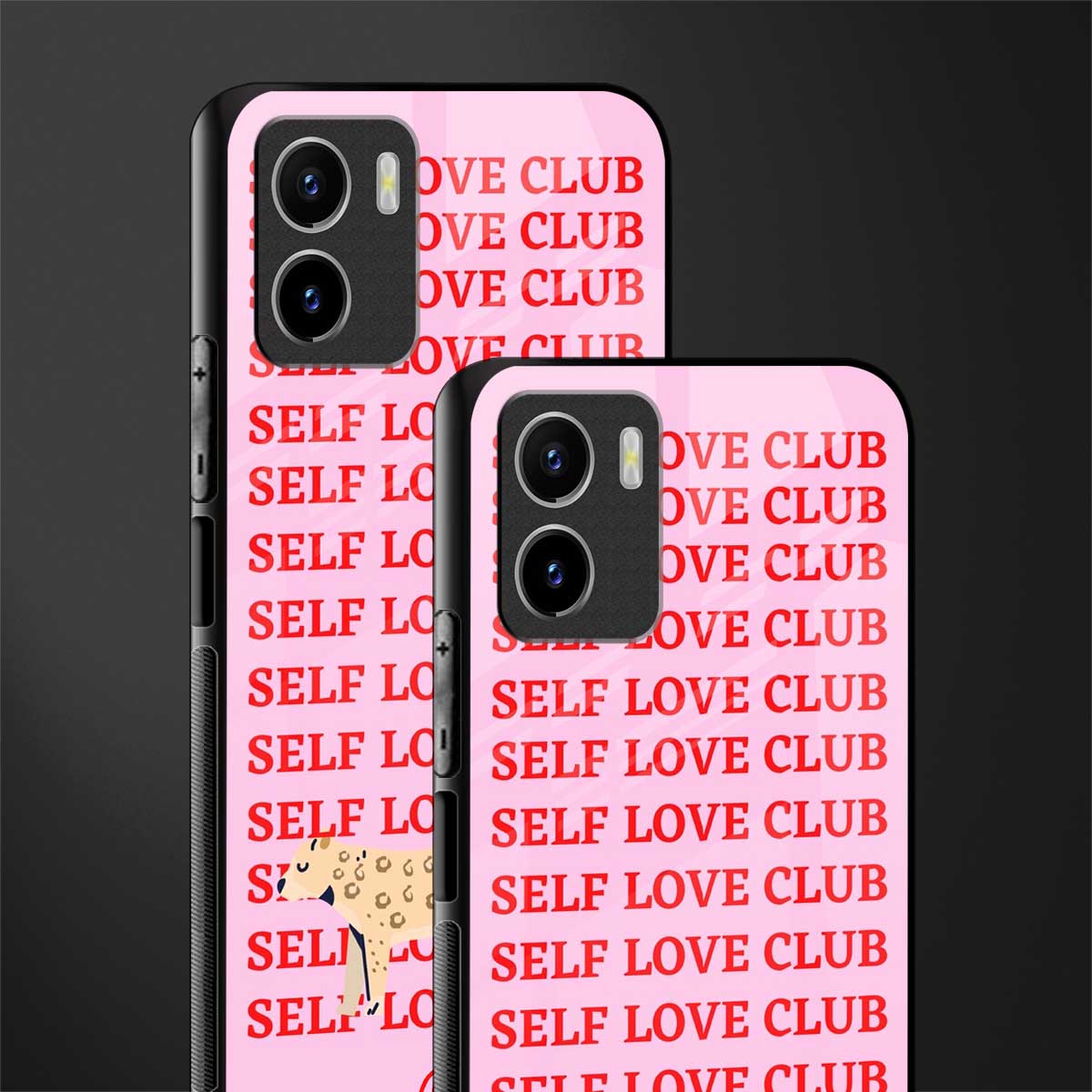 self love club back phone cover | glass case for vivo y72