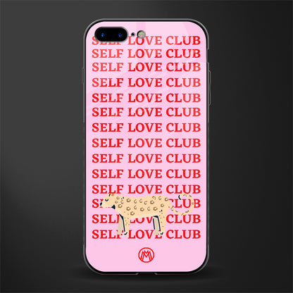 self love club glass case for iphone 8 plus image