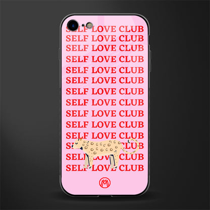 self love club glass case for iphone 7 image