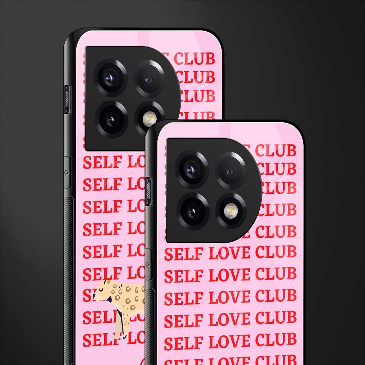 self love club back phone cover | glass case for oneplus 11