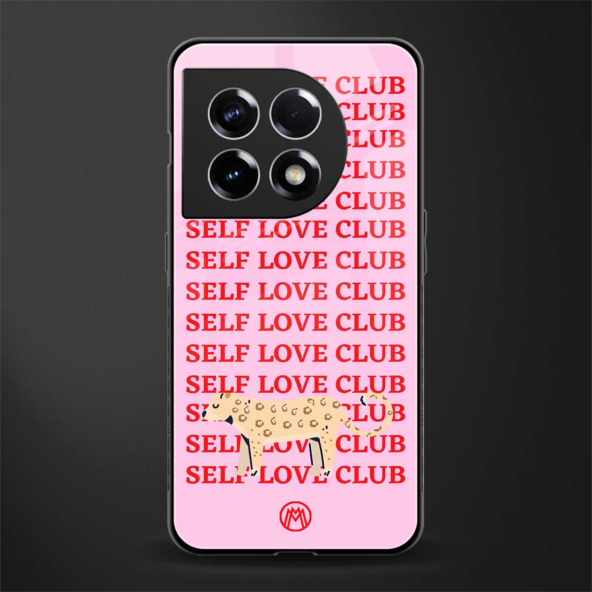 self love club back phone cover | glass case for oneplus 11