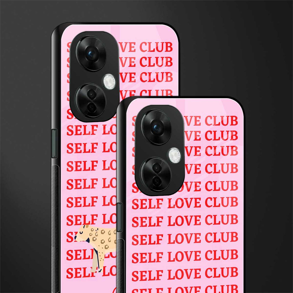 self love club back phone cover | glass case for oneplus nord ce 3 lite
