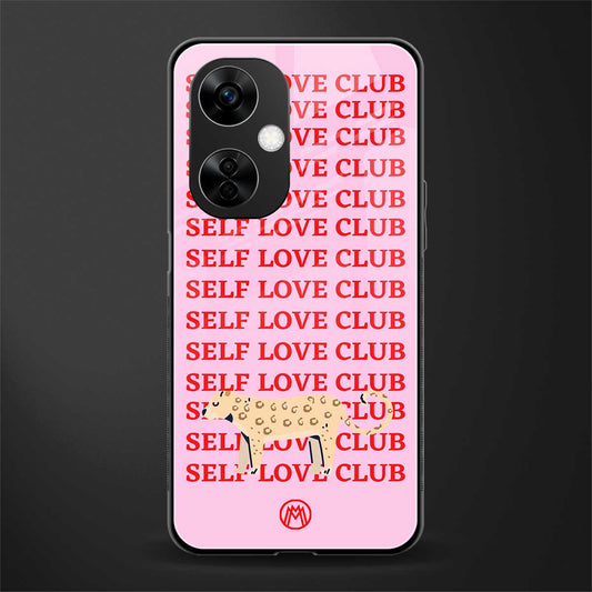 self love club back phone cover | glass case for oneplus nord ce 3 lite