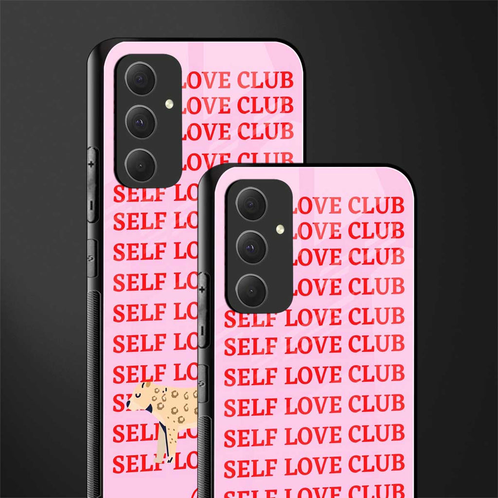 self love club back phone cover | glass case for samsung galaxy a54 5g