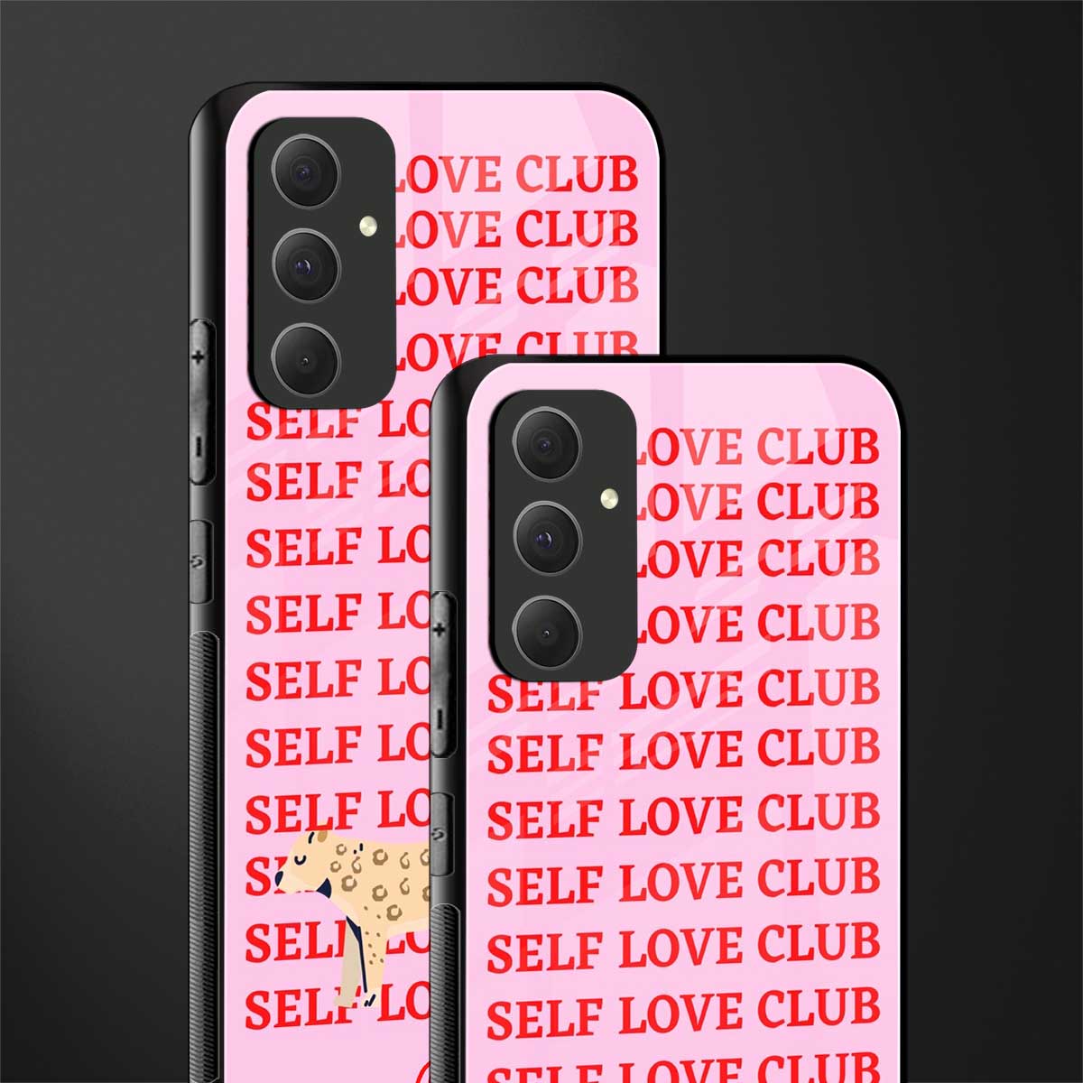 self love club back phone cover | glass case for samsung galaxy a54 5g