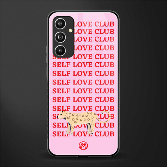 self love club back phone cover | glass case for samsung galaxy a54 5g
