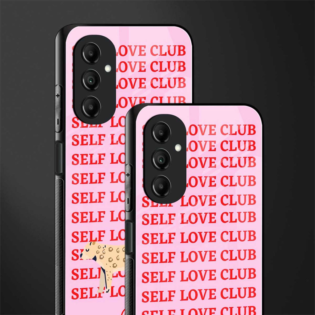 self love club back phone cover | glass case for samsung galaxy a14 5g