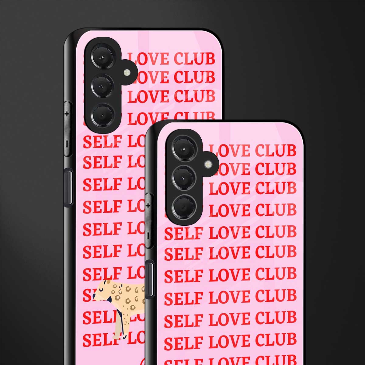 self love club back phone cover | glass case for samsun galaxy a24 4g