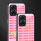 self love club back phone cover | glass case for realme c55