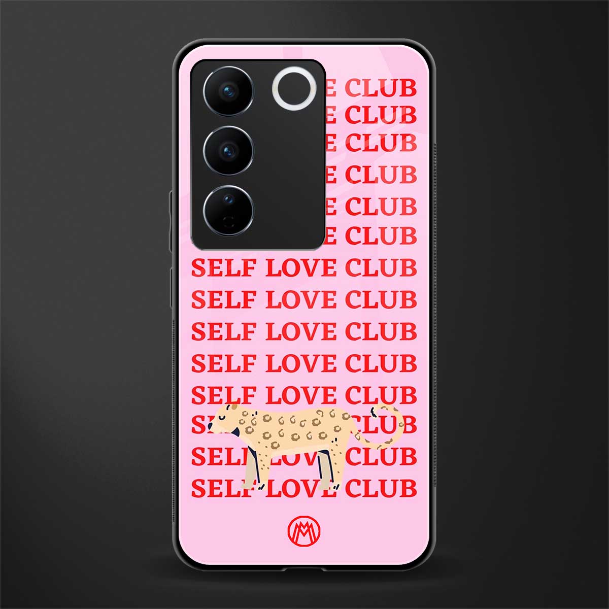 self love club back phone cover | glass case for vivo v27 pro 5g