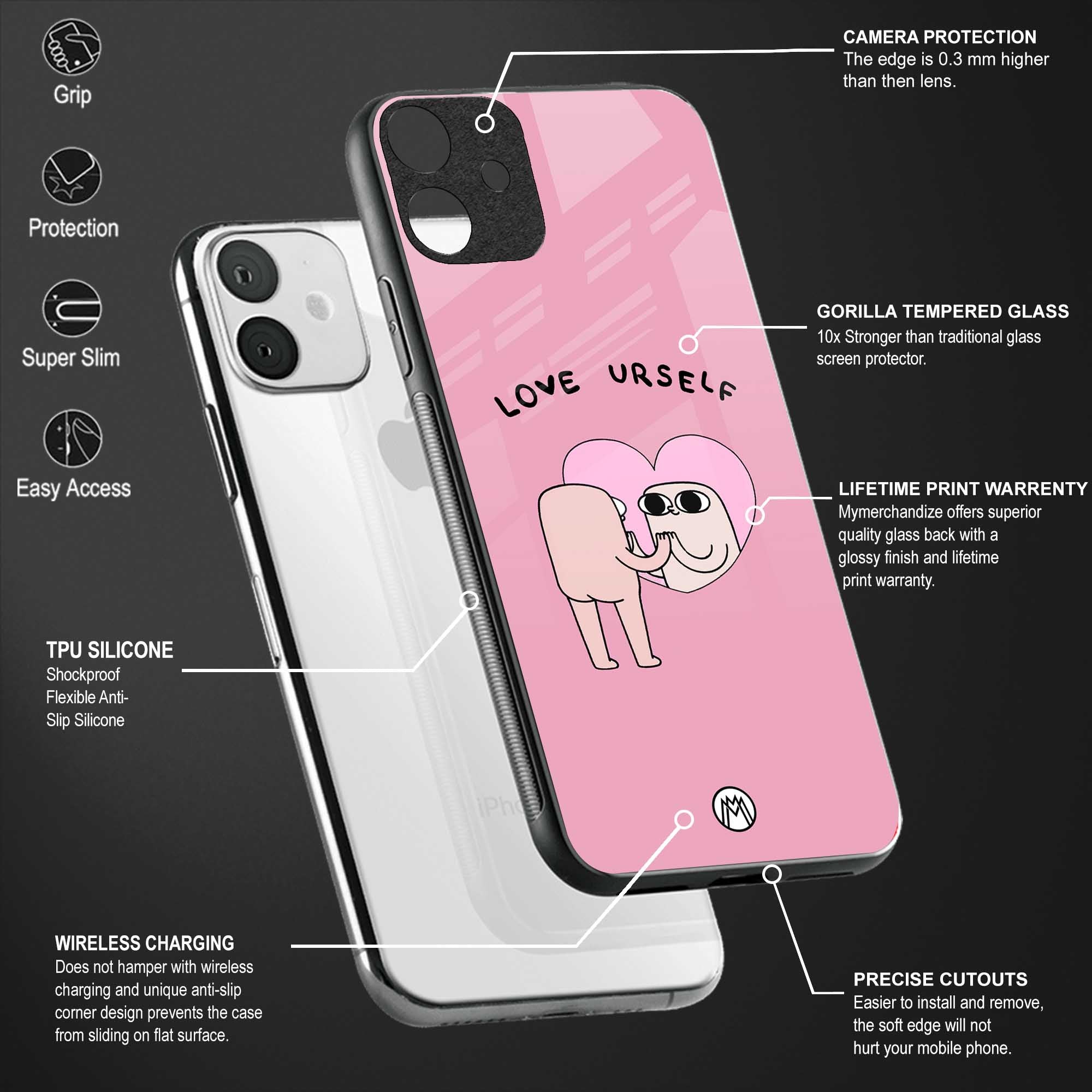 self love glass case for vivo t1 5g image-4