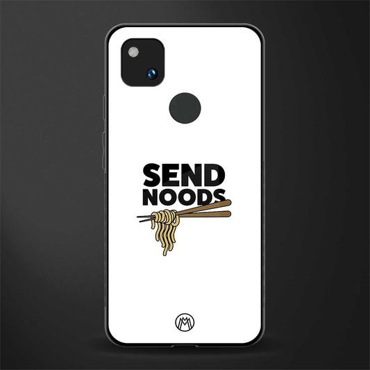 send noods back phone cover | glass case for google pixel 4a 4g