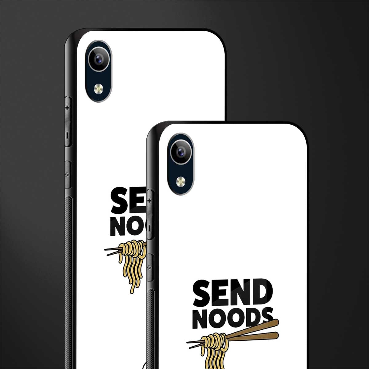 send noods glass case for vivo y1s without fingerprint image-2