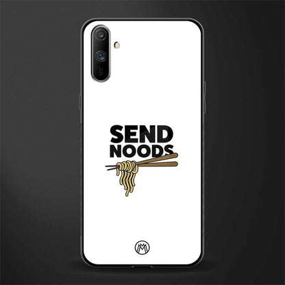 send noods glass case for realme c3 image