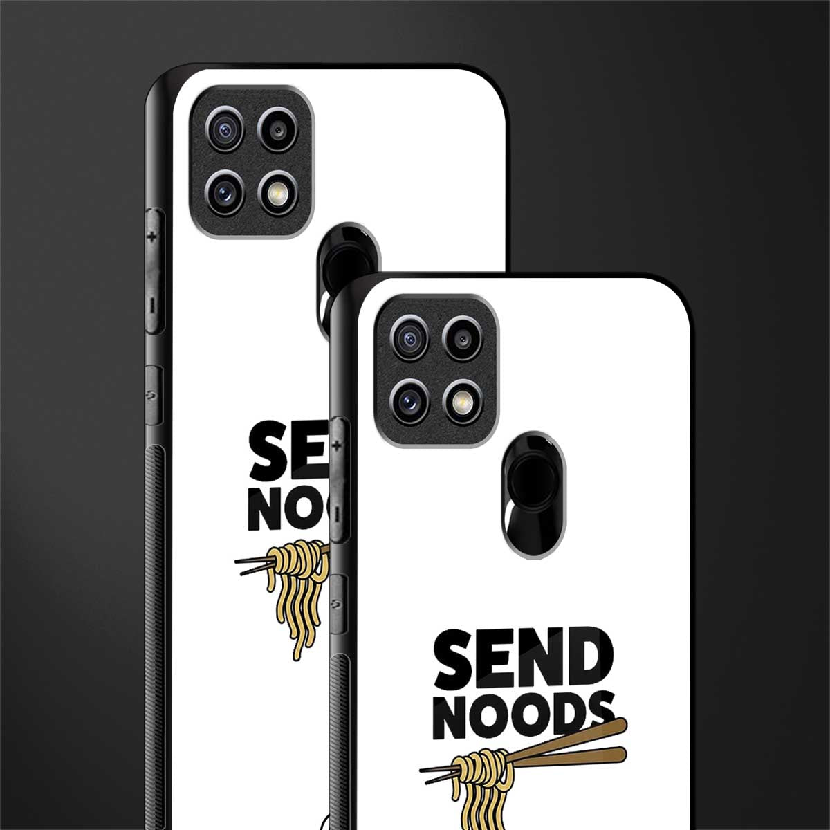 send noods glass case for oppo a15s image-2