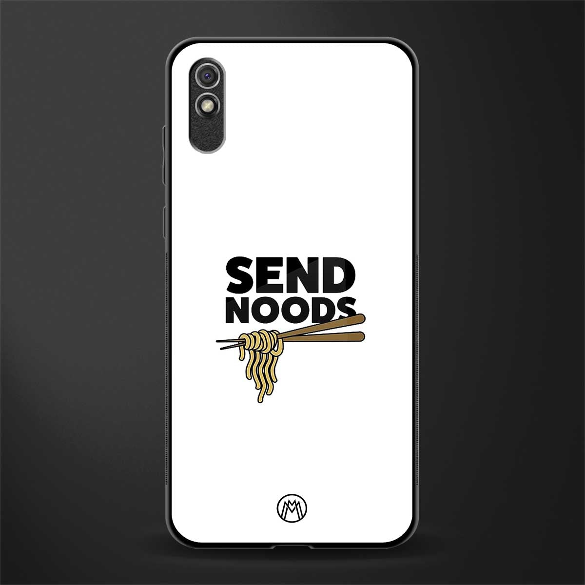 send noods glass case for redmi 9a image