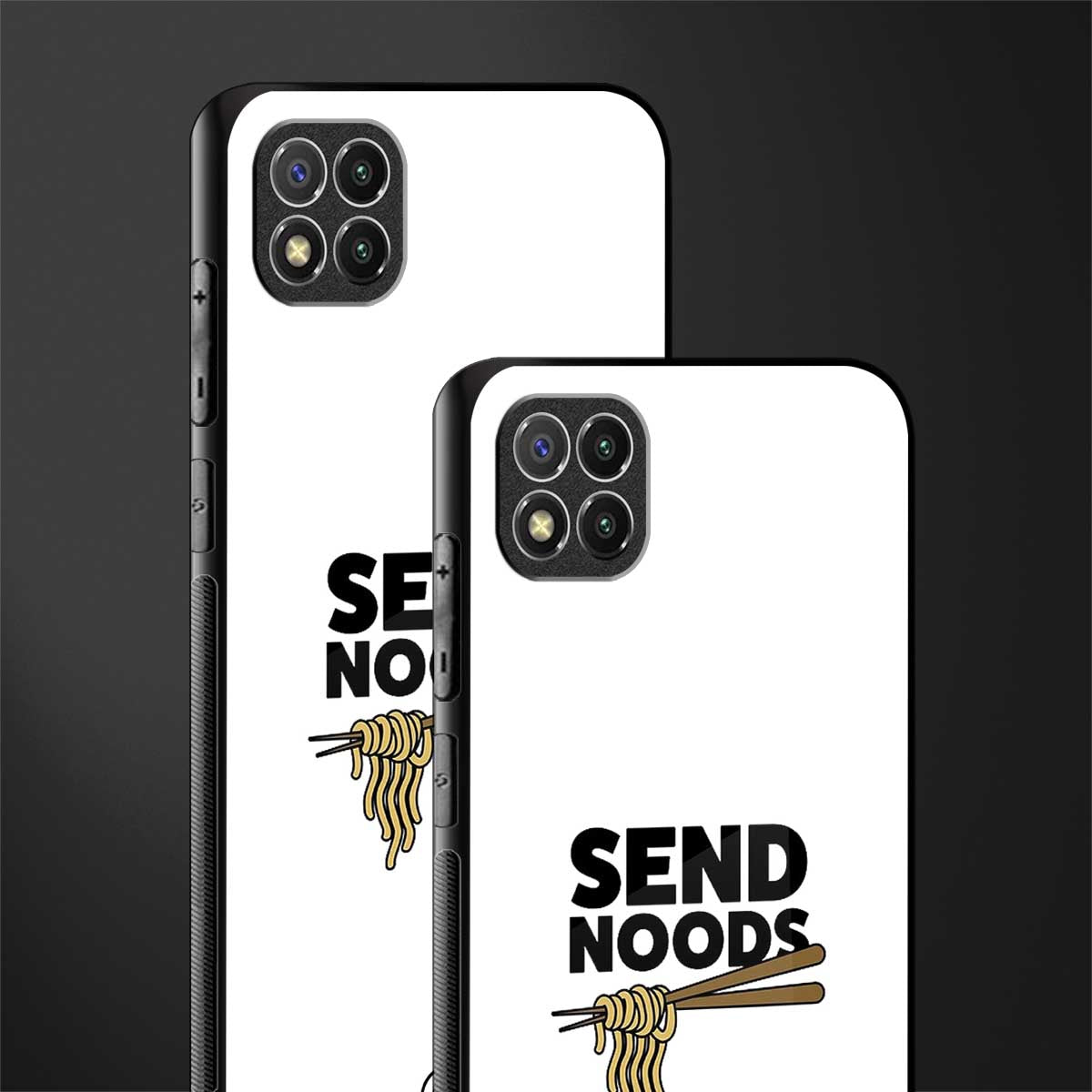 send noods glass case for poco c3 image-2