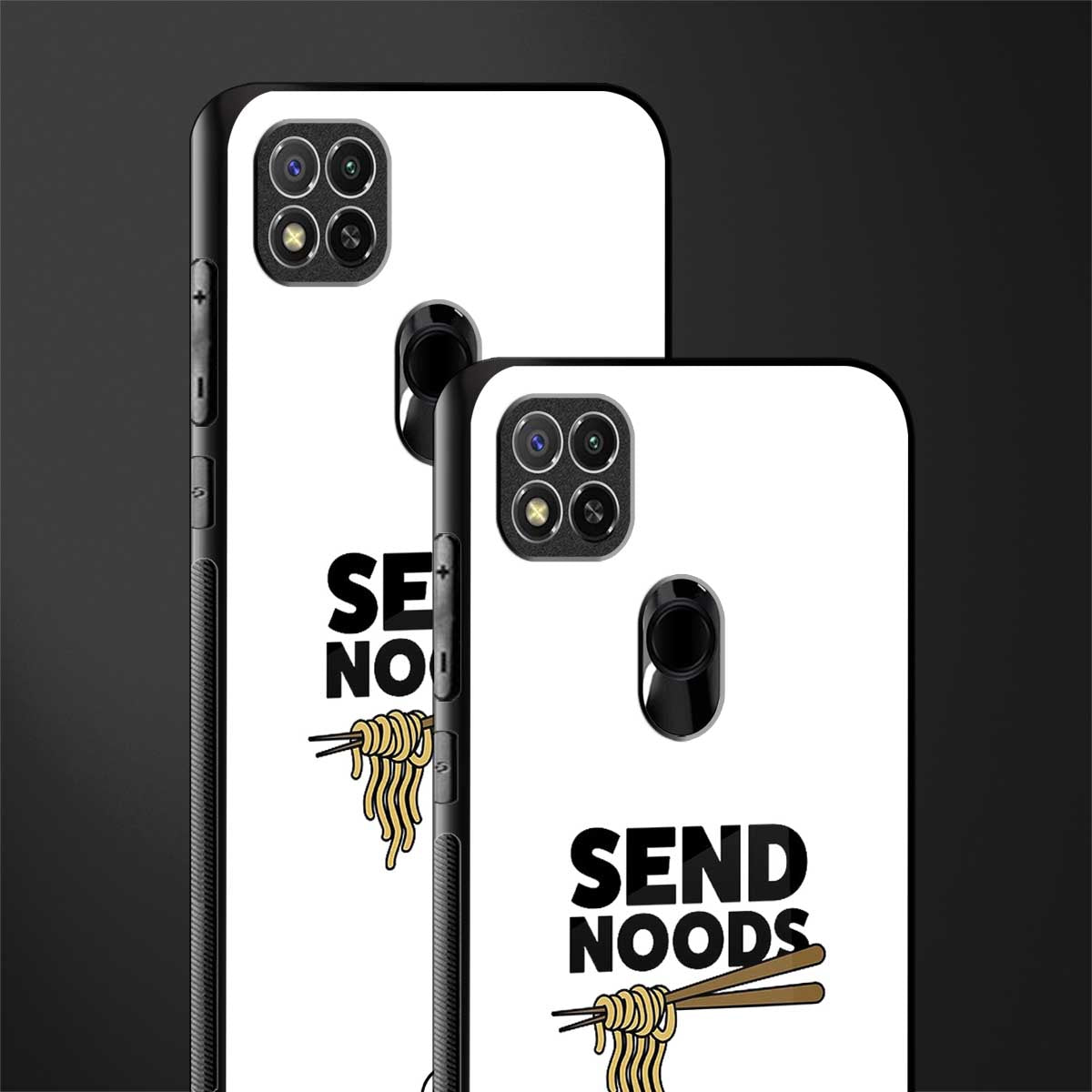 send noods glass case for redmi 9 image-2