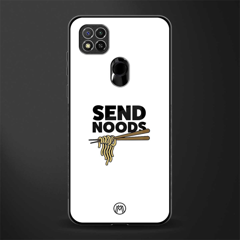 send noods glass case for redmi 9c image