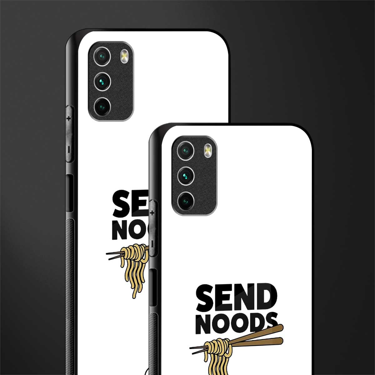 send noods glass case for poco m3 image-2