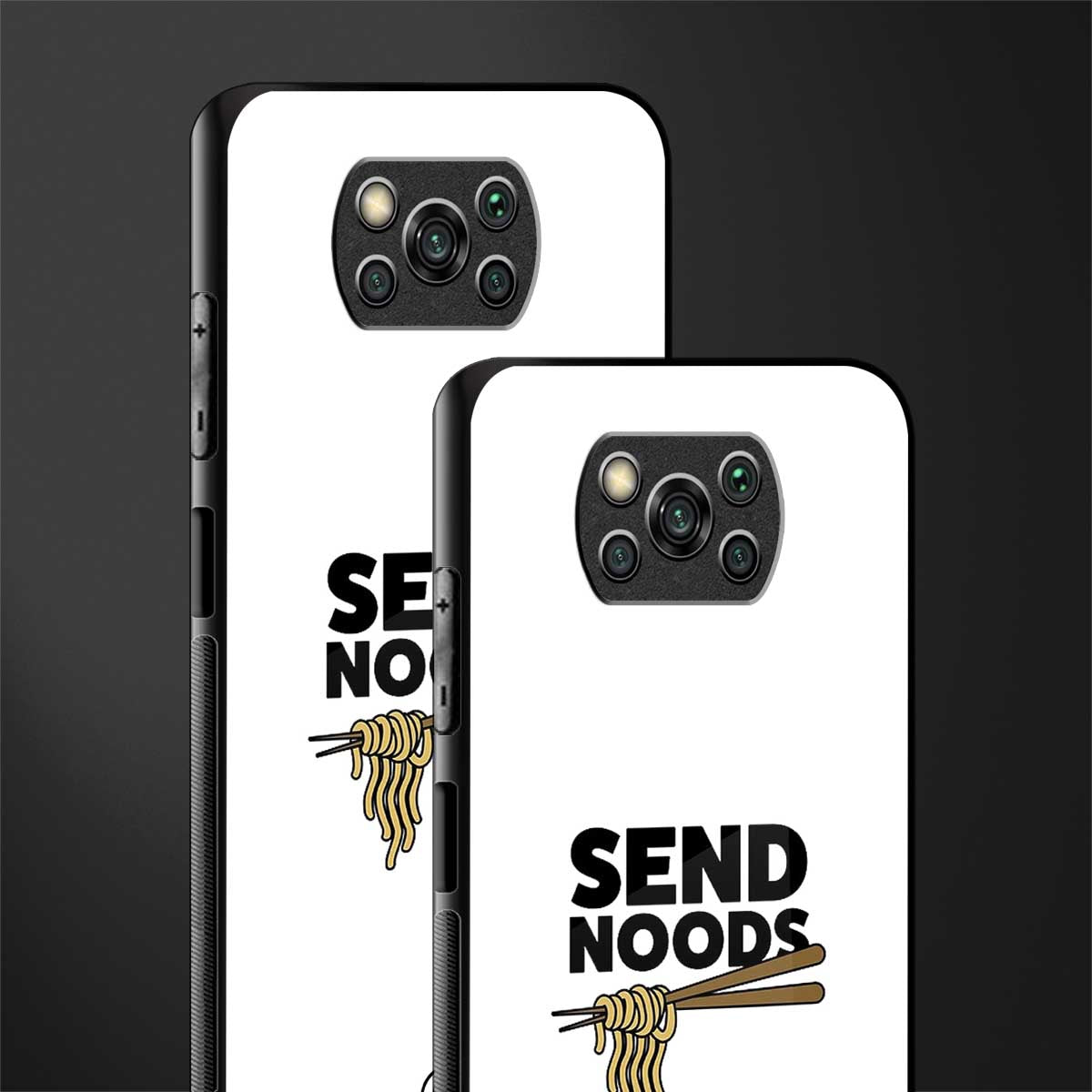 send noods glass case for poco x3 image-2