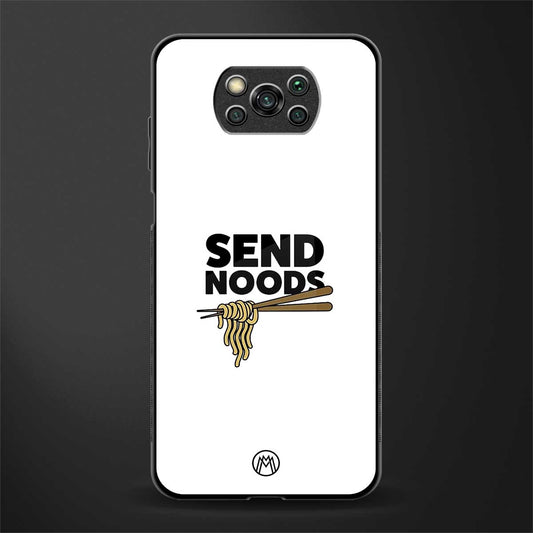 send noods glass case for poco x3 image