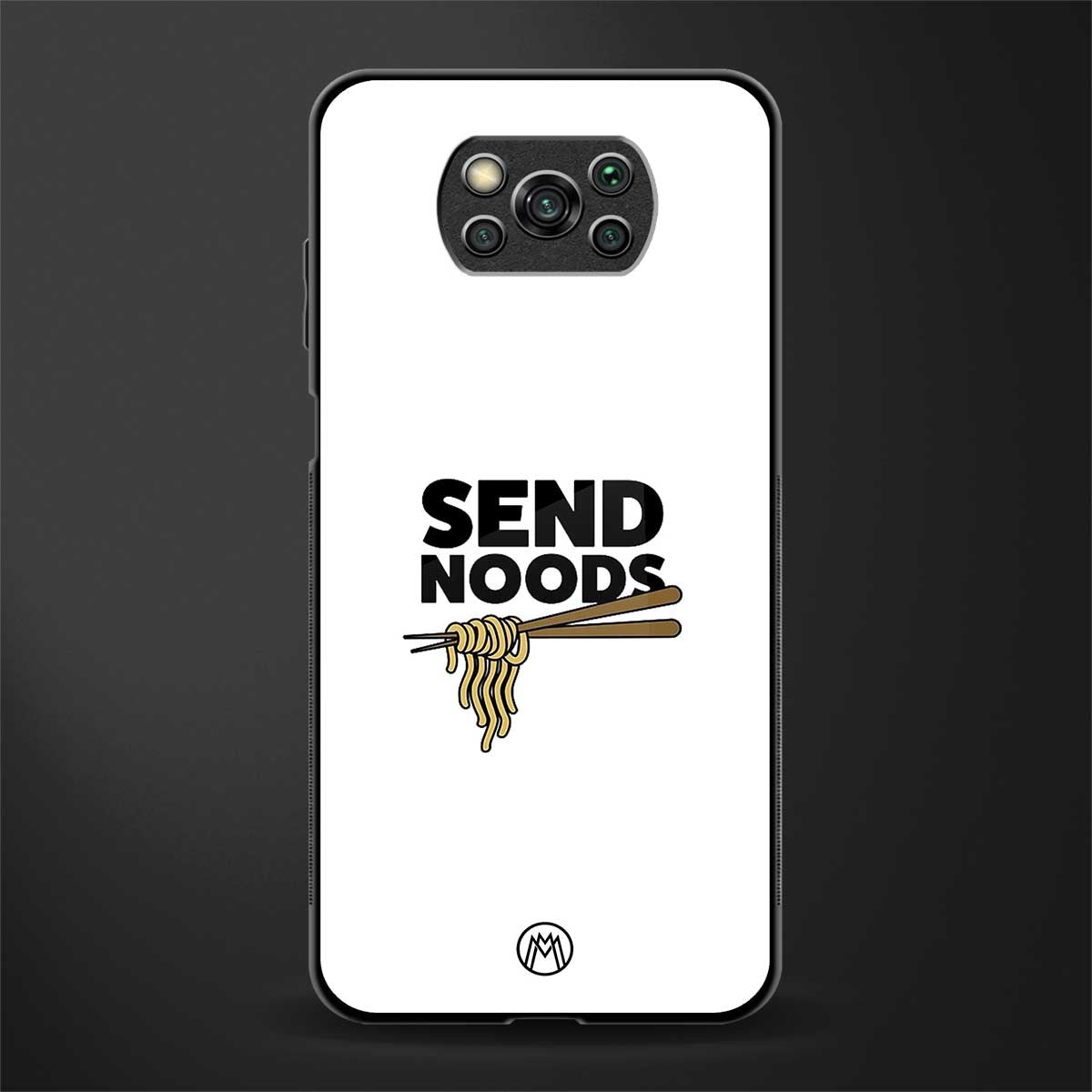 send noods glass case for poco x3 pro image
