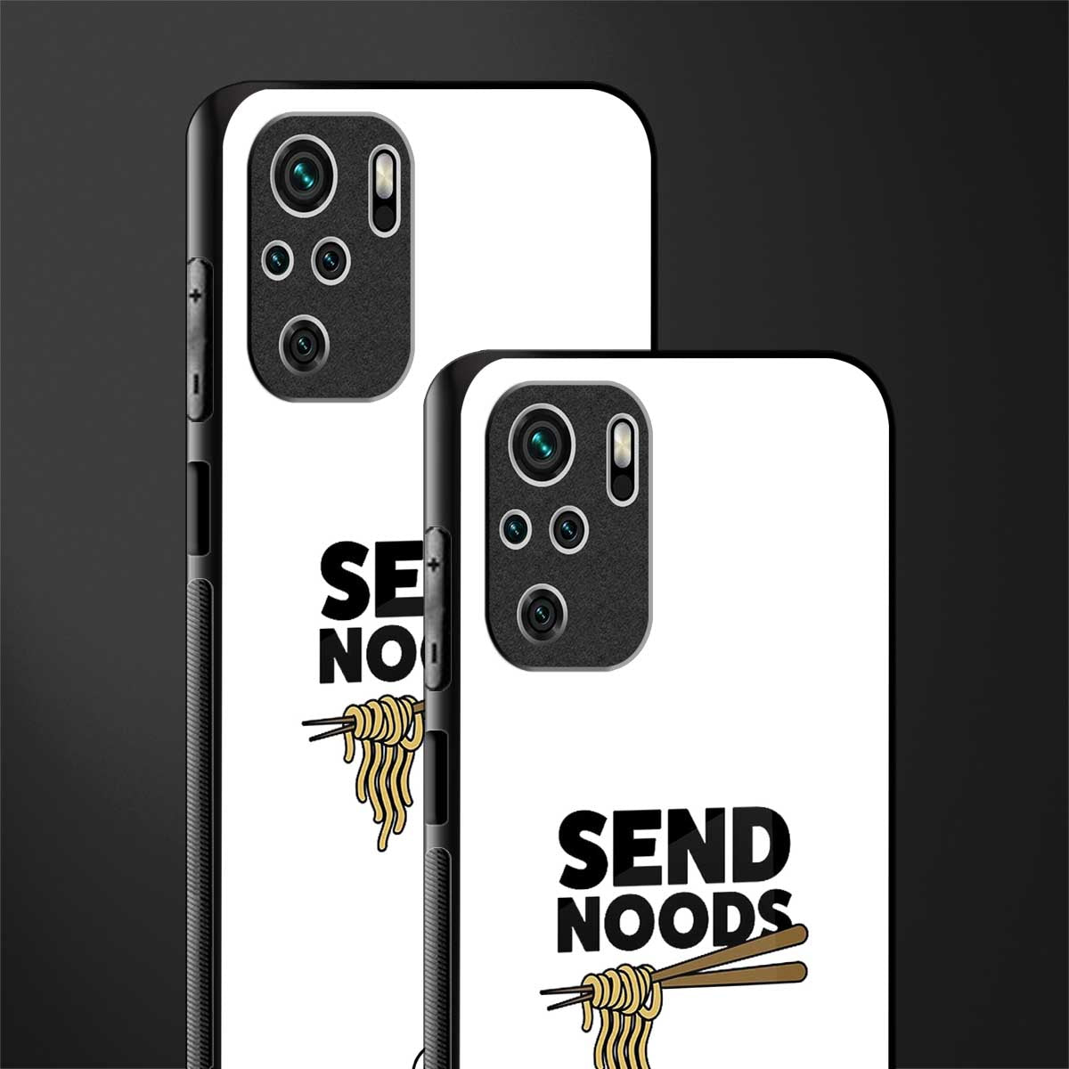 send noods glass case for redmi note 10 image-2