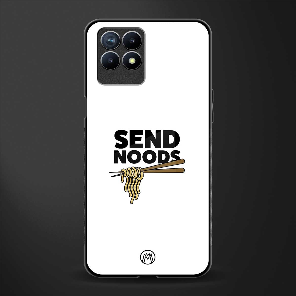 send noods glass case for realme 8i image