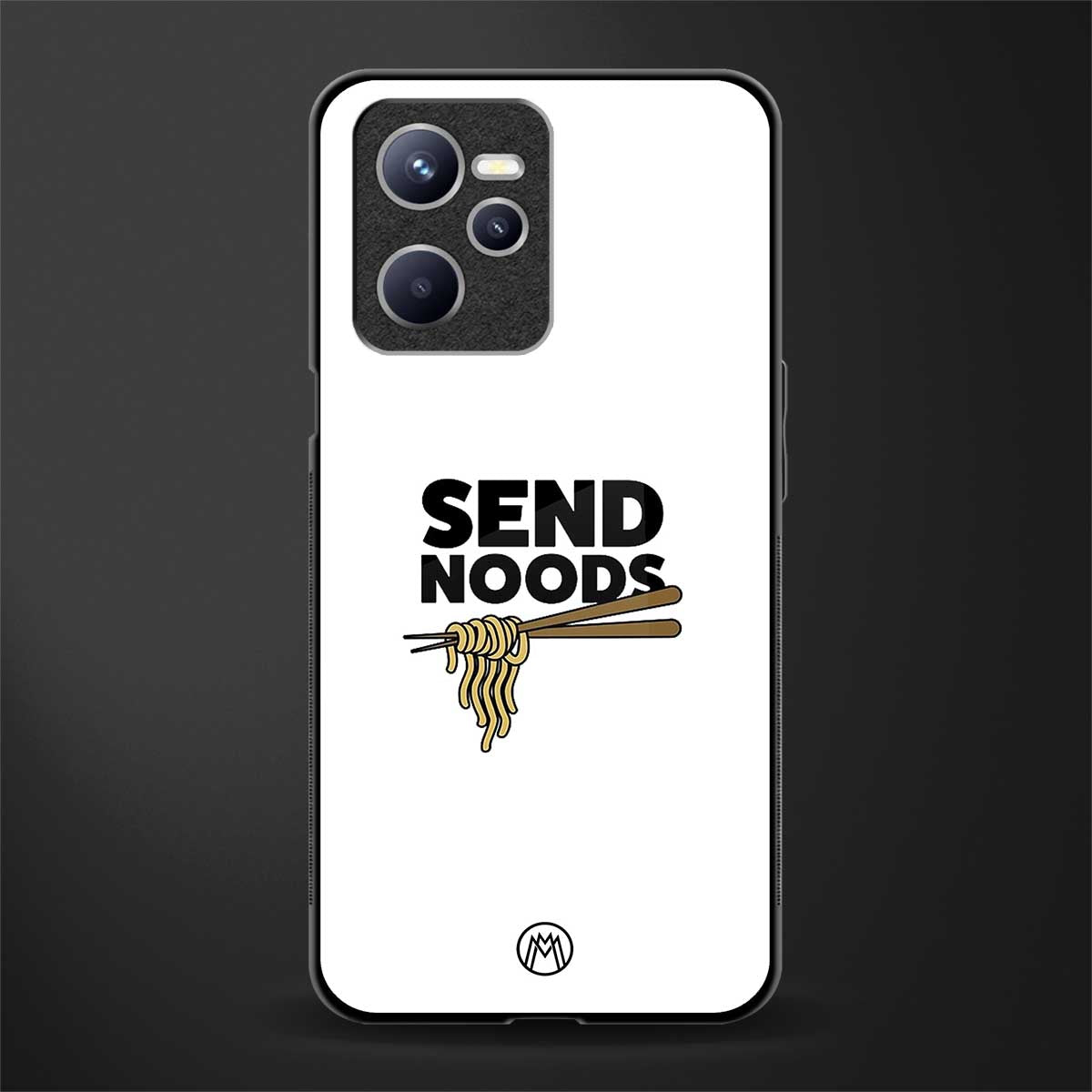 send noods glass case for realme c35 image